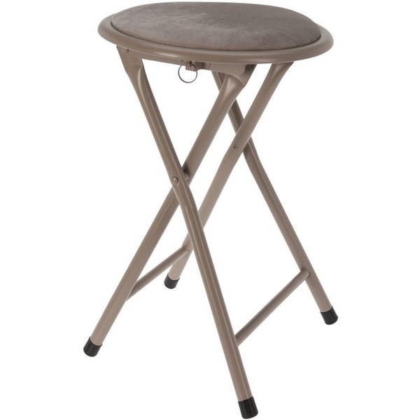 Mojawo Fußhocker Klapphocker Klappstuhl Küchenhocker Hocker Sitzhocker Beige Ø30cm