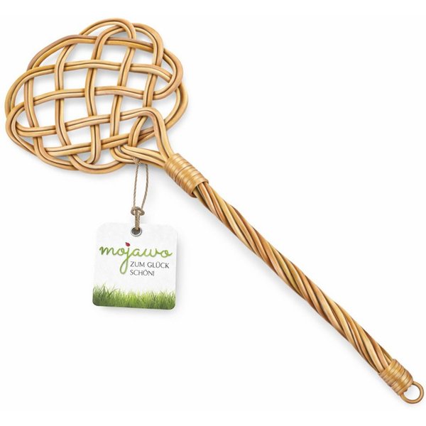 Mojawo Fußmatte Teppichklopfer Rattan L76xB25,5xH2,5cm