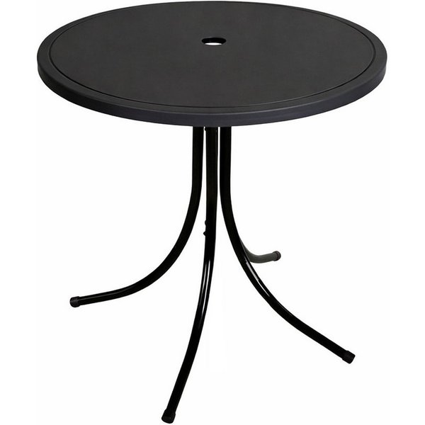 Mojawo Küchentisch Runder Gartentisch Campingtisch Outdoortisch Kindertisch Ø50cm Schwarz