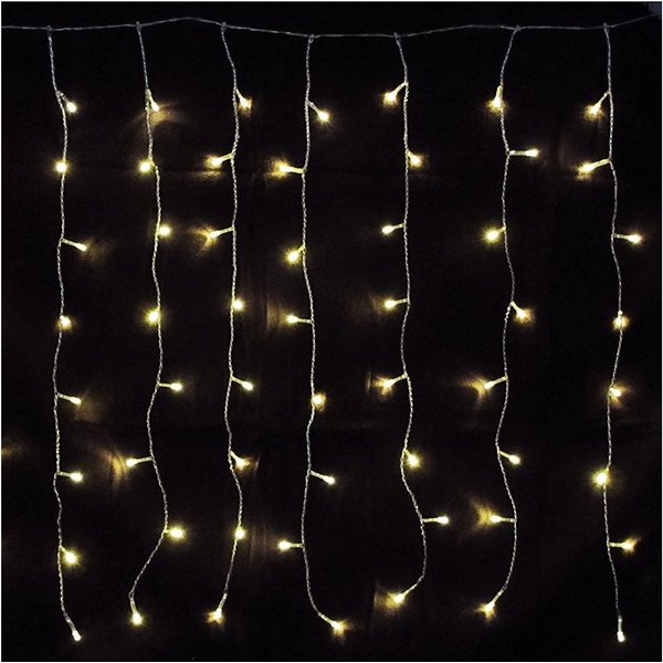 Mojawo Lichtervorhang 160er LED-Lichtervorhang Lichterkette Innen und Außen warmweiß