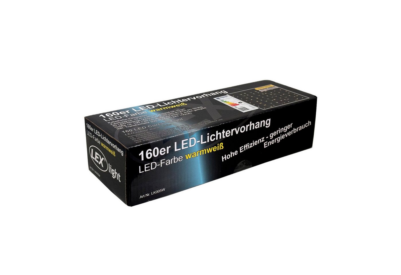Mojawo Lichtervorhang 160er LED-Lichtervorhang Lichterkette Innen und Außen warmweiß – Bild 3 von 5