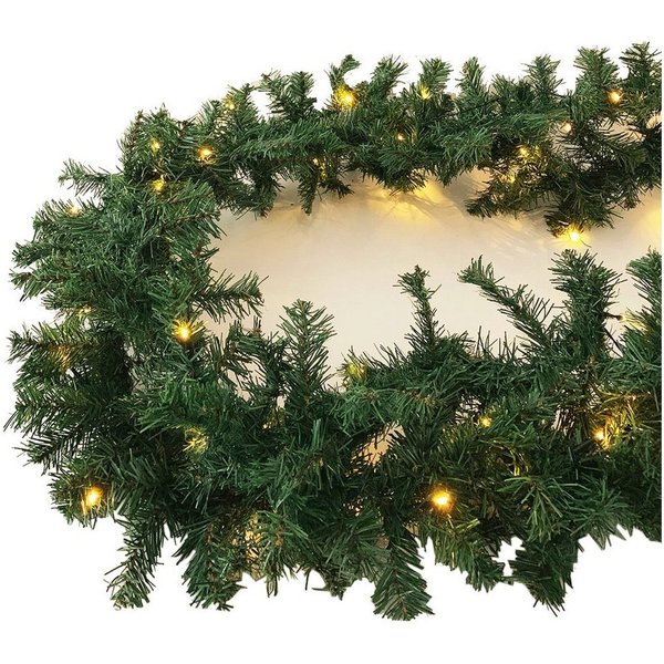 Mojawo Lichtervorhang XL LED Tannengirlande Weihnachtsbeleuchtung 540cm mit 70 LED