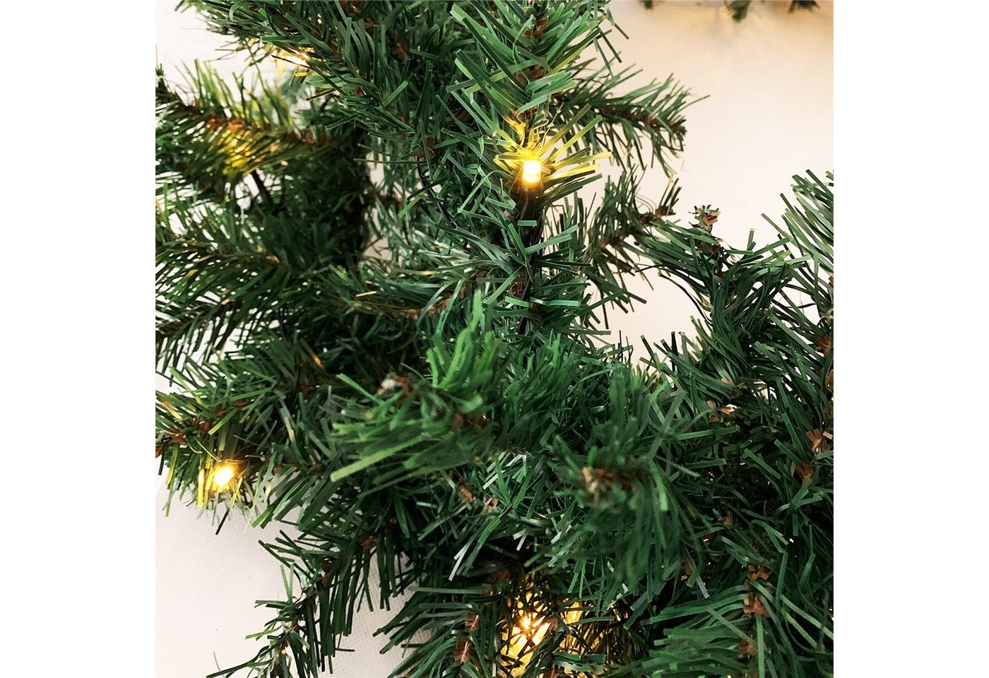 Mojawo Lichtervorhang XL LED Tannengirlande Weihnachtsbeleuchtung 540cm mit 70 LED – Bild 2 von 5