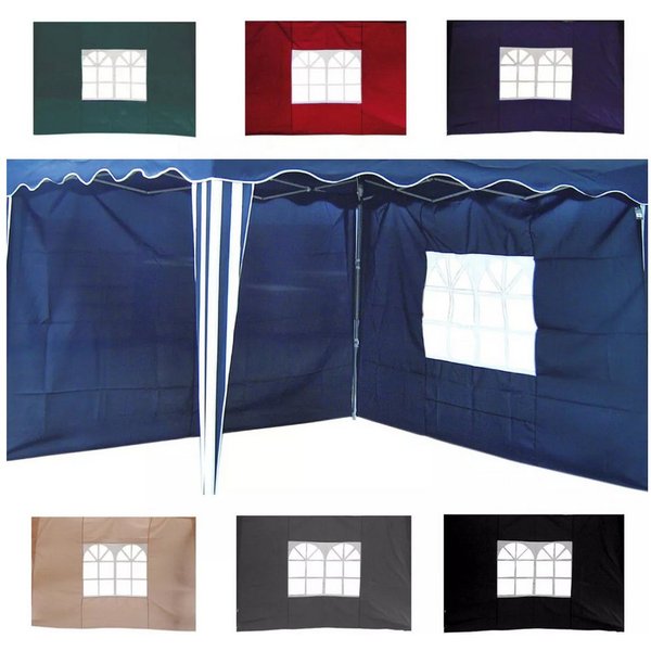 Mojawo Pavillon-Ersatzdach 2er Seitenteile Fenster Seitenwand Alu-Faltpavillon Pavillon 300x300cm, 3 x 3 cm