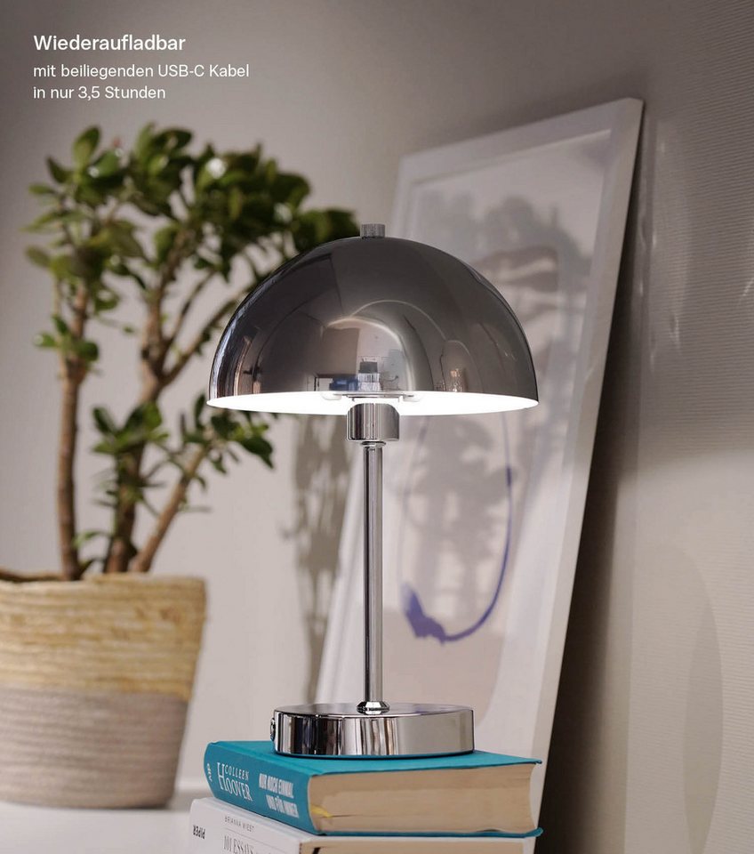 mokebo Tischleuchte Der Leuchtturm, Warmweiß, Tischlampe kabellos, aufladbar, dimmbare vintage LED-Lampe mit Akku – Bild 3 von 5