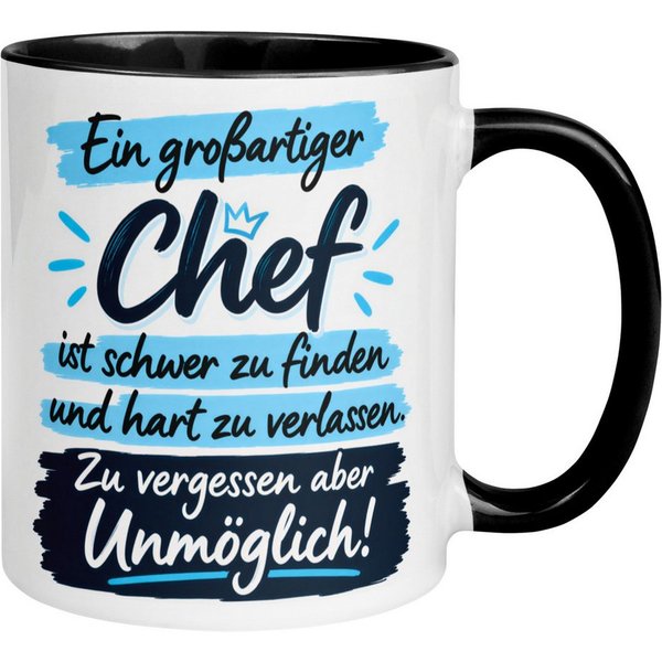 Momentals Tasse Geschenk Bester Chef – „Ein großartiger Chef ist schwer zu finden“, Gratis Versand · Links-&Rechtshänder · Spülmaschinenfest