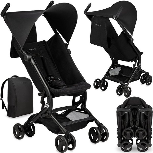 MoMi Kinder-Buggy Grace, mit Rucksack, Einhand-Faltsystem und Standfunktion