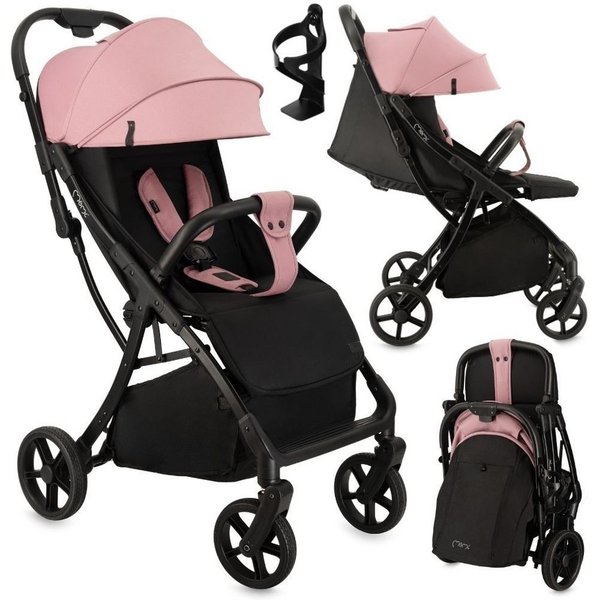 MoMi Kinder-Buggy Paola, Automatisch faltbar & vollgefedert bis 22 kg