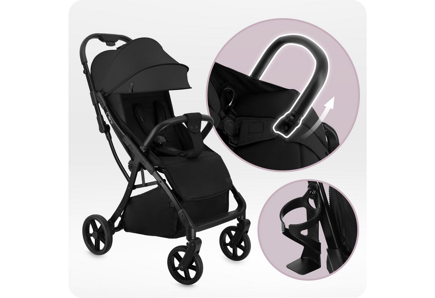 MoMi Kinder-Buggy Paola, Automatisch faltbar & vollgefedert bis 22 kg – Bild 4 von 5