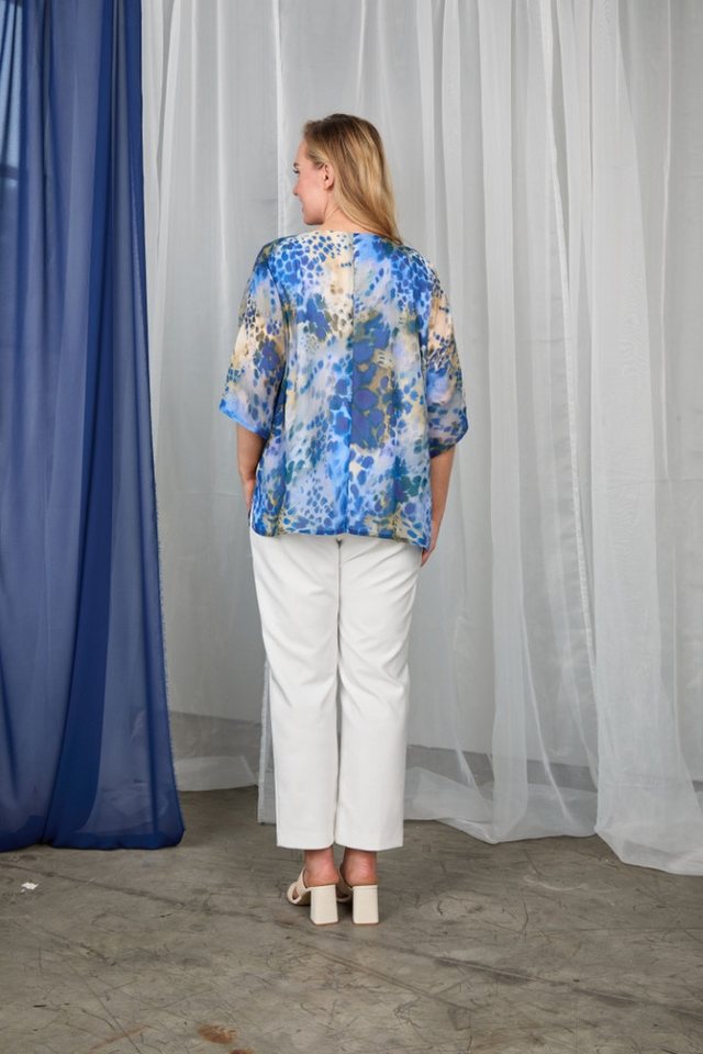 Mona Lisa REDLINE Chiffontunika Große Größen (Chiffonbluse mit Top) figurschmeichelnd – Bild 2 von 3