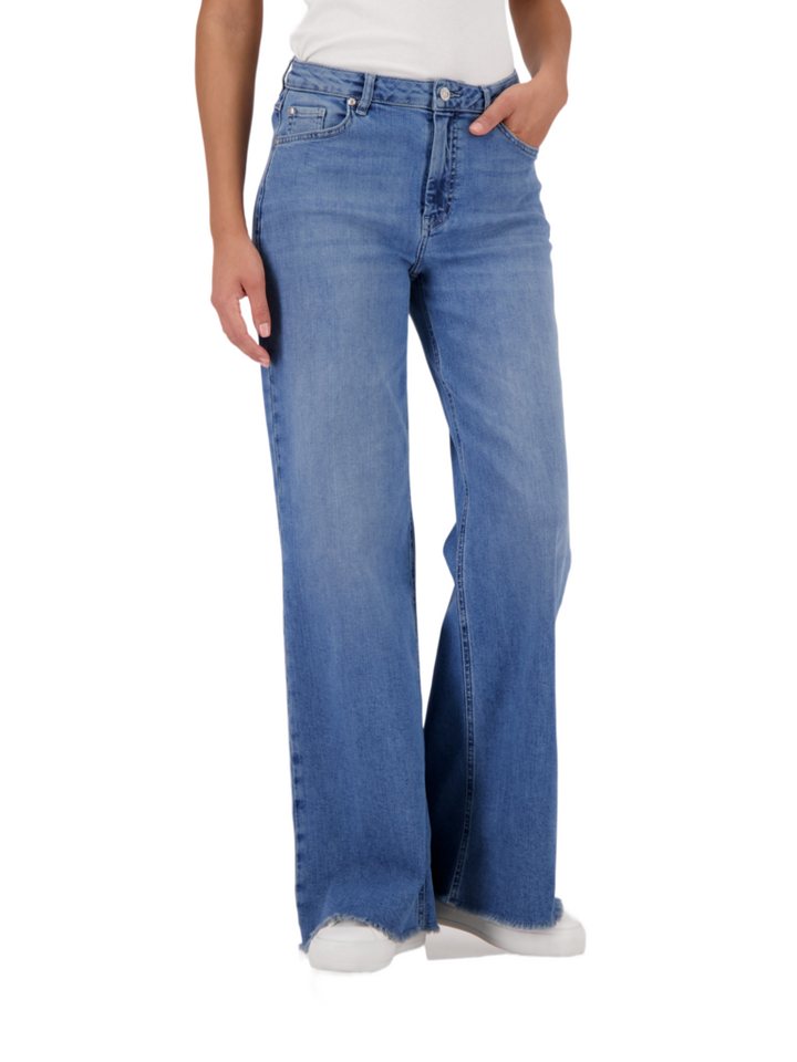 Monari 5-Pocket-Jeans blau,Casual,Baumwolle,Unifarben,Wide Leg – Bild 2 von 5