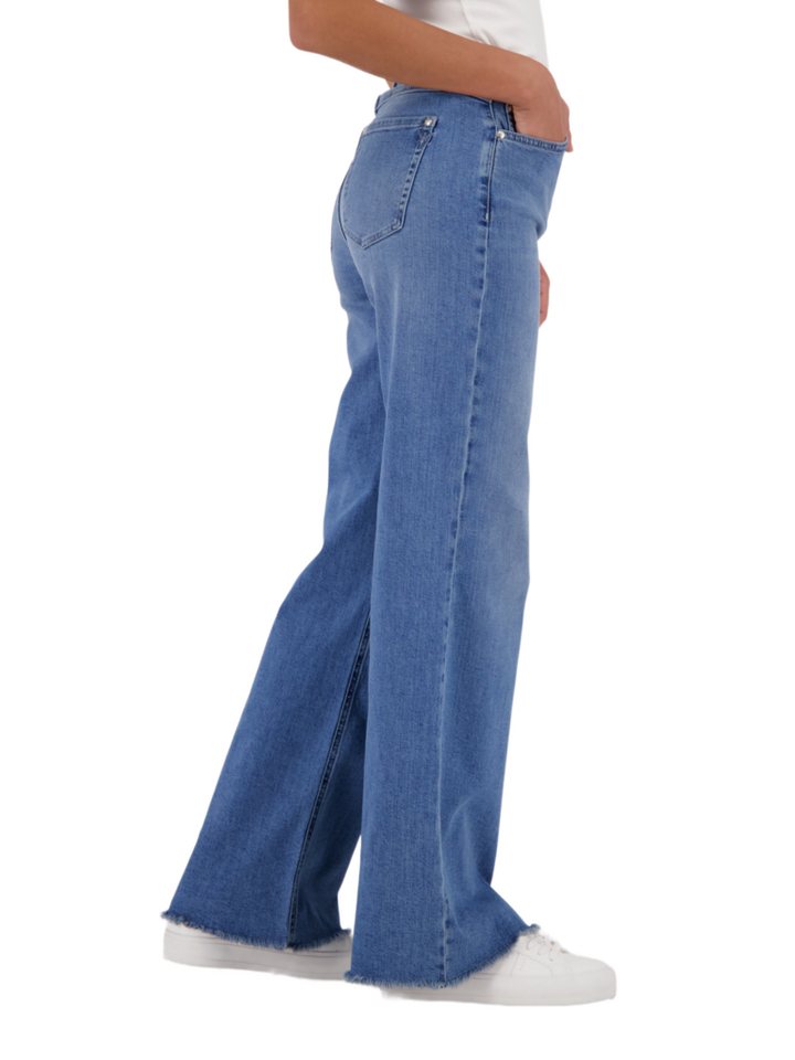Monari 5-Pocket-Jeans blau,Casual,Baumwolle,Unifarben,Wide Leg – Bild 3 von 5
