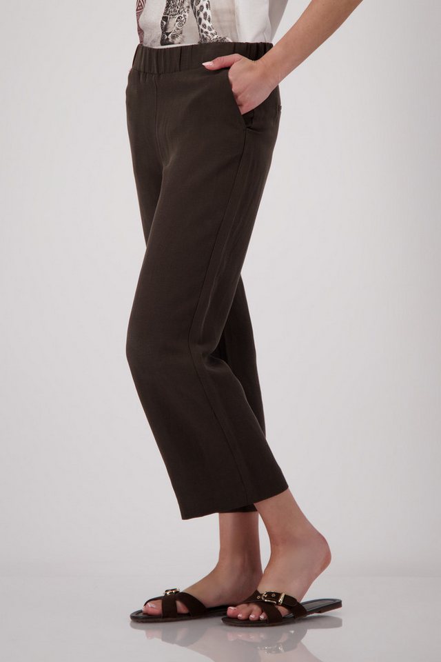 Monari 7/8-Hose Hose Sarah Basic Leinen Regular fit mit elastischem Bund – Bild 3 von 5
