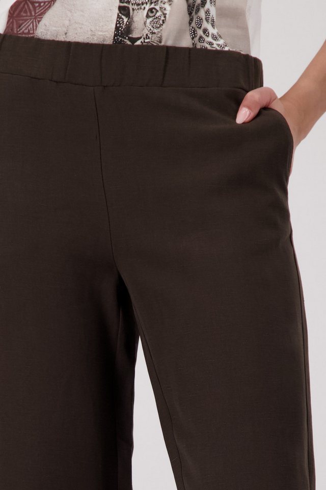 Monari 7/8-Hose Hose Sarah Basic Leinen Regular fit mit elastischem Bund – Bild 4 von 5