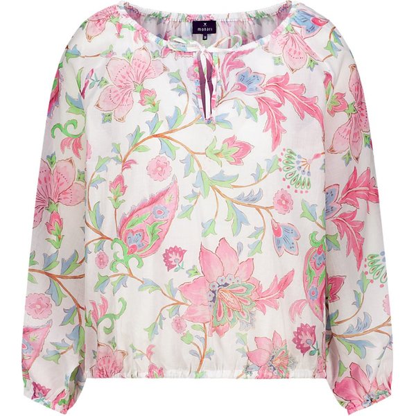 Monari Hemdbluse bunt,Casual,Baumwolle,Floral,V-Ausschnitt,Lang,Regular Fit
