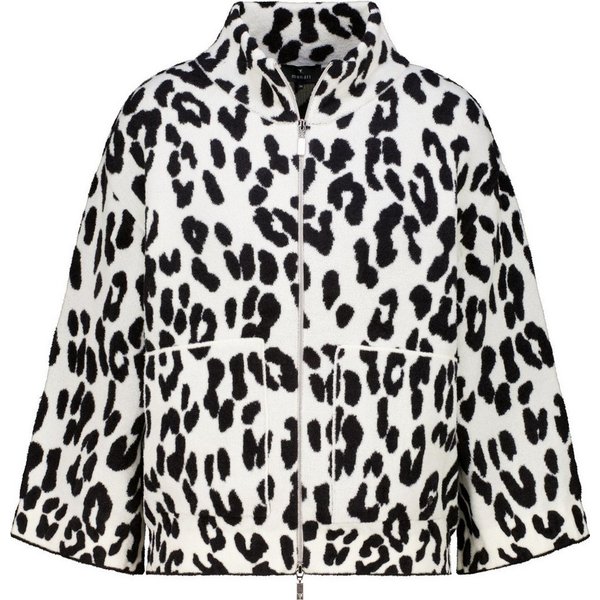 Monari Jacquardstrickjacke mit Leojacquard Muster