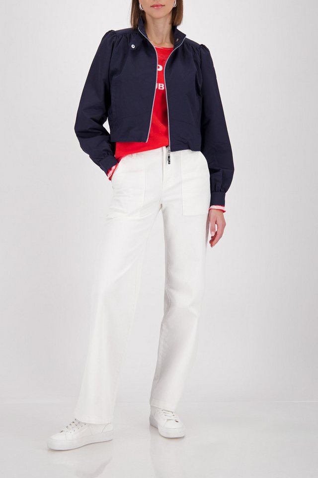 Monari Kurzjacke Nylon Stehkragen, Regular Fit, Kräuselung an der Schulter – Bild 5 von 5