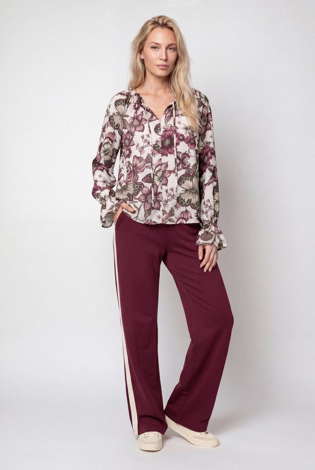 Monari Langarmbluse Bluse Blume allover Regular fit mit Raffungen – Bild 5 von 5