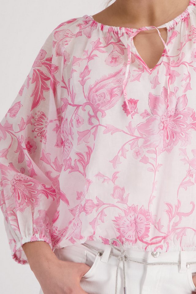 Monari Langarmbluse Bluse Blumendruck allover Regular fit mit Blumenmuster – Bild 3 von 5