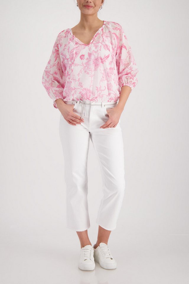 Monari Langarmbluse Bluse Blumendruck allover Regular fit mit Blumenmuster – Bild 5 von 5