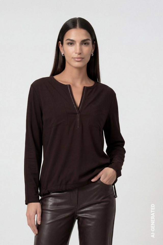 Monari Langarmshirt Bluse – Bild 2 von 5
