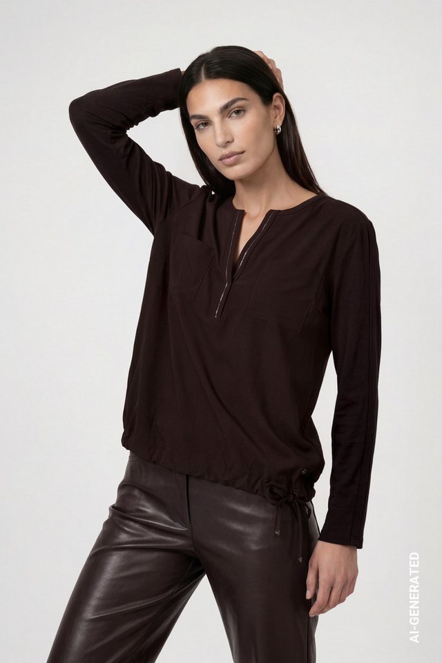 Monari Langarmshirt Bluse – Bild 3 von 5