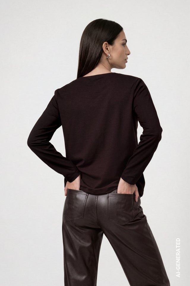Monari Langarmshirt Bluse – Bild 4 von 5