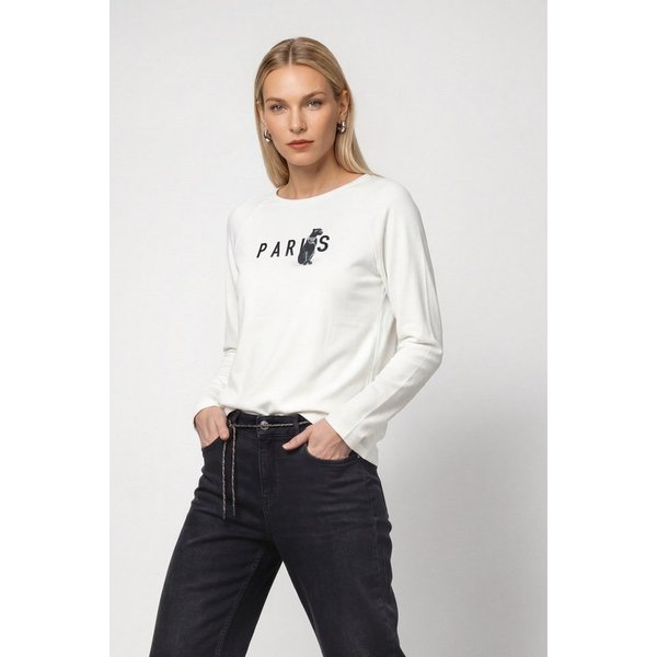Monari Langarmshirt Shirt Panther Regular fit mit Panther-Print