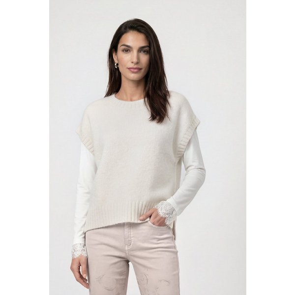 Monari Pullunder Pullunder Lurex Regular fit mit Strickbund