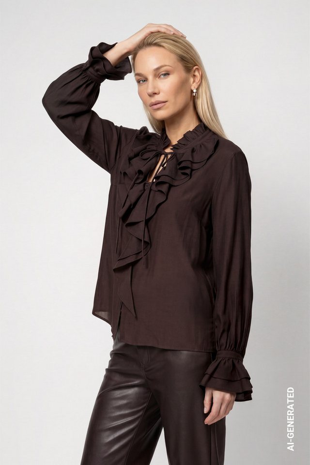 Monari Rüschenbluse Bluse Rüschen Regular fit mit Volantdetails – Bild 2 von 5