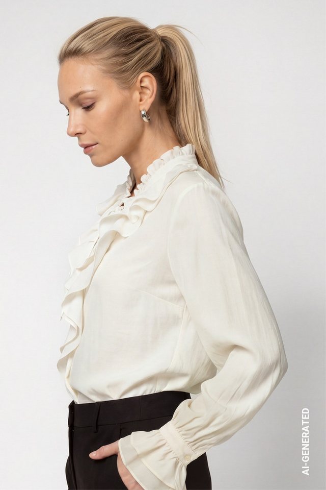Monari Rüschenbluse Bluse Rüschen Regular fit mit Volantdetails – Bild 3 von 5