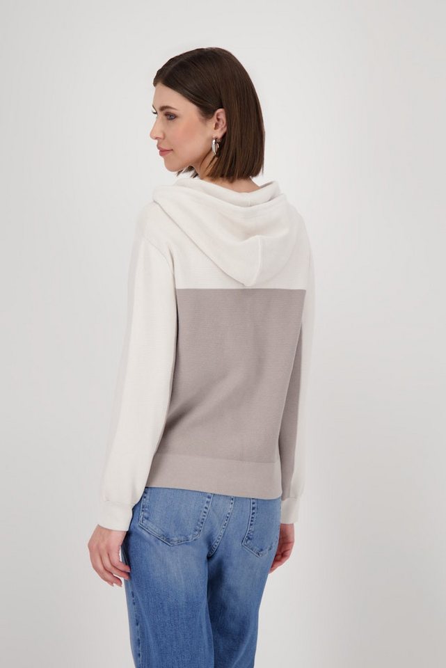 Monari Rundhalspullover Im trendigen Colorblock-Design und funkelnden Strasssteinen – Bild 4 von 5