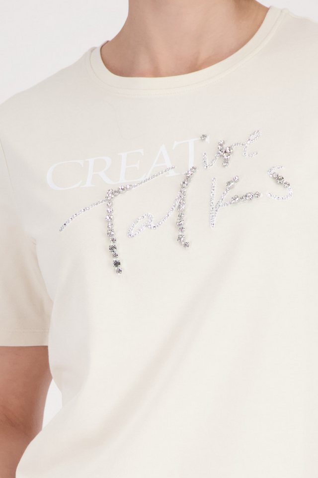 Monari Rundhalsshirt mit Glitzersteinchen – Bild 4 von 5