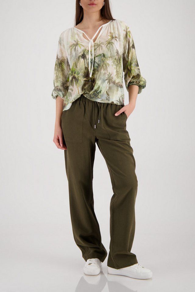 Monari Schlupfbluse Bluse Tropical Allover Regular fit mit tropischem Print – Bild 4 von 5