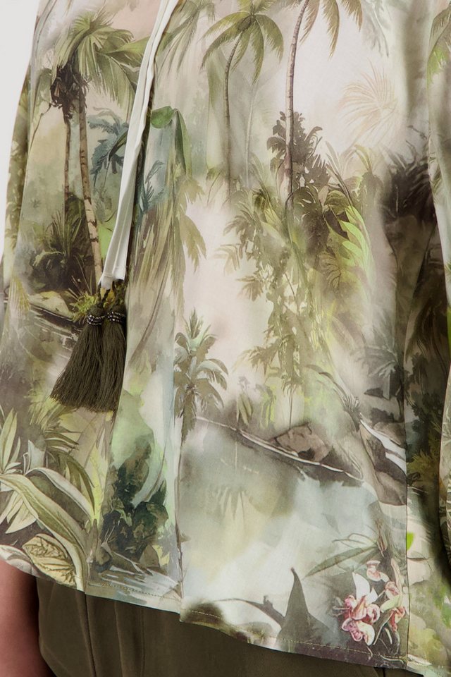 Monari Schlupfbluse Bluse Tropical Allover Regular fit mit tropischem Print – Bild 5 von 5
