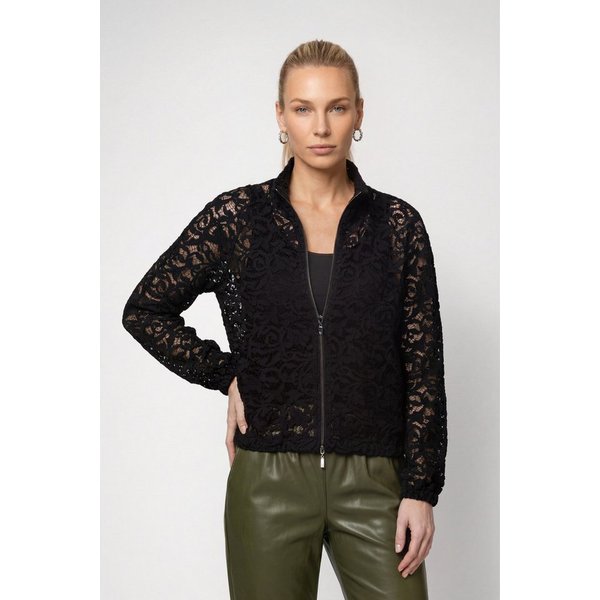 Monari Strickjacke Jacke Strickjacke Spitze Regular fit mit Stehkragen