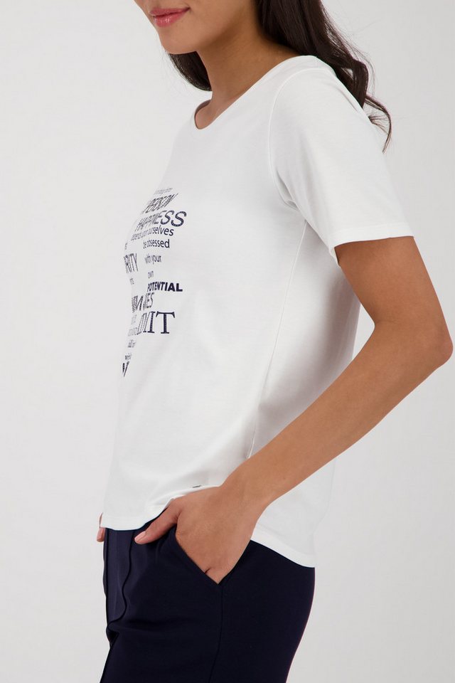 Monari T-Shirt Rundhalsausschnitt, Regular Fit, Strasssteine – Bild 2 von 5