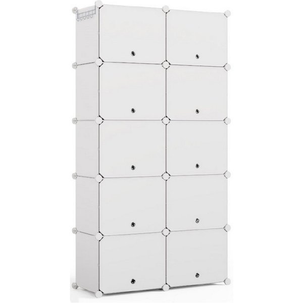 Mondeer Schuhregal Schuhschrank, Kunststoff-Schuhschrank mit Tür, Platzsparend, für 20-40 Paar Schuhe