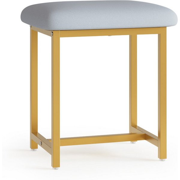 Mondeer Sitzhocker Schminktisch-Hocker, mit Polsterung & Metallgestell 41x31x44,5 cm