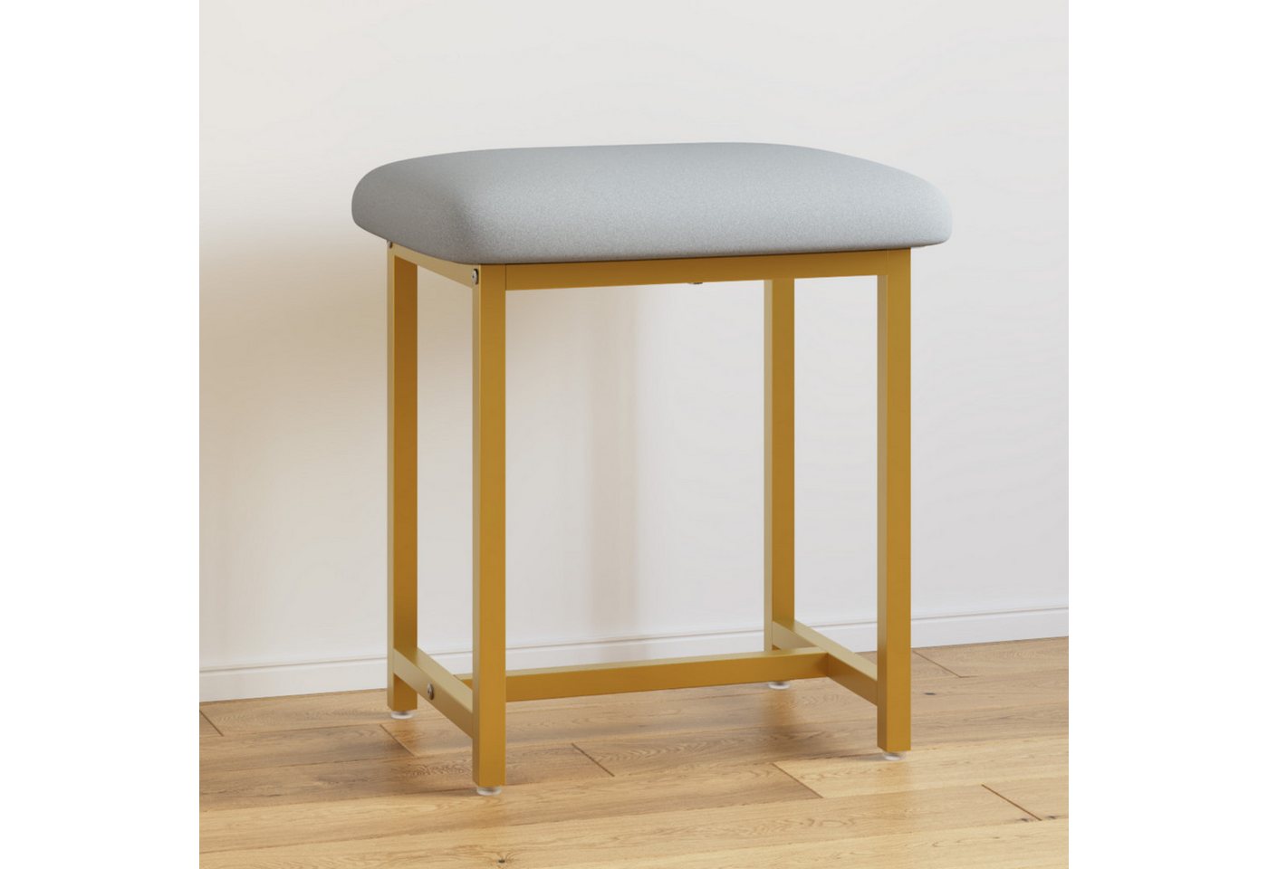 Mondeer Sitzhocker Schminktisch-Hocker, mit Polsterung & Metallgestell 41x31x44,5 cm – Bild 2 von 5