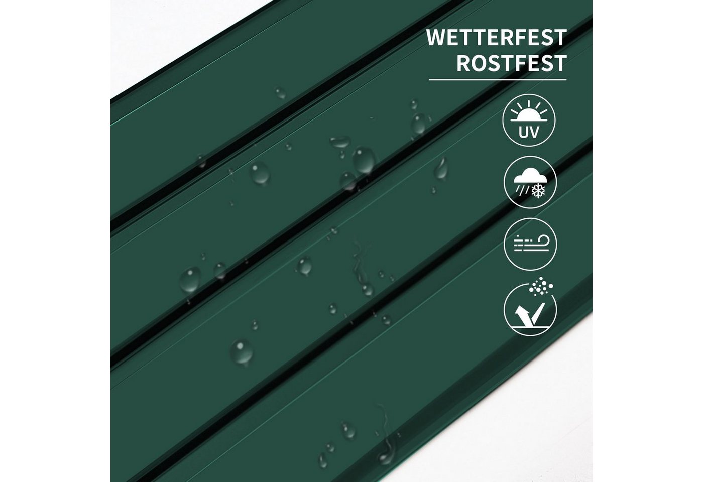 Mondeer Wellplatte Dachplatten(12-tlg), (12-St), 12x Trapezblech 115cm x 45cm verzinkt Profilblech Dachblech – Bild 3 von 5