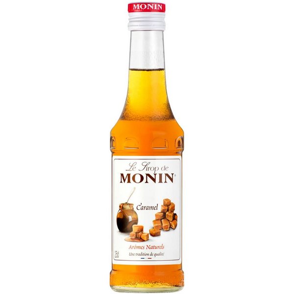 MONIN Getränke-Sirup, Monin Caramel Sirup geeignet für Desserts Kaffee und Getränke 250ml