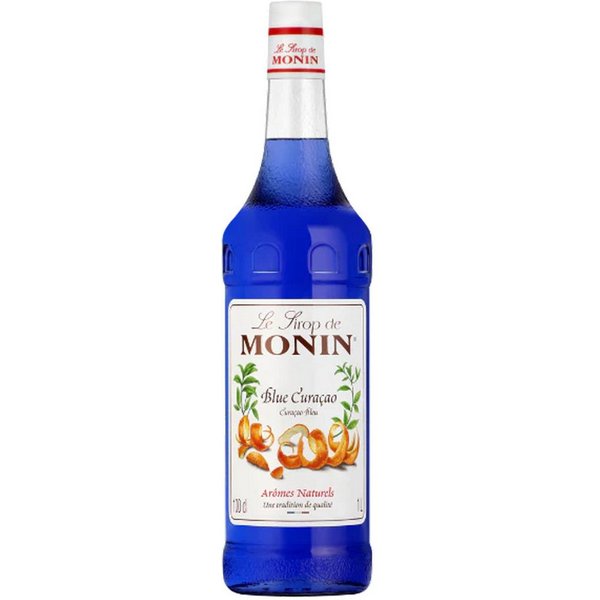 MONIN Getränke-Sirup, Monin Blue Curacao Sirup ohne alkohol ideal für Cocktails 1000ml