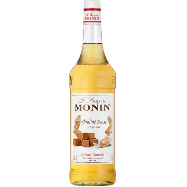 MONIN Getränke-Sirup, Monin Praline Nuss Sirup feiner Karamell Geschmack aromatisch 1000 ml