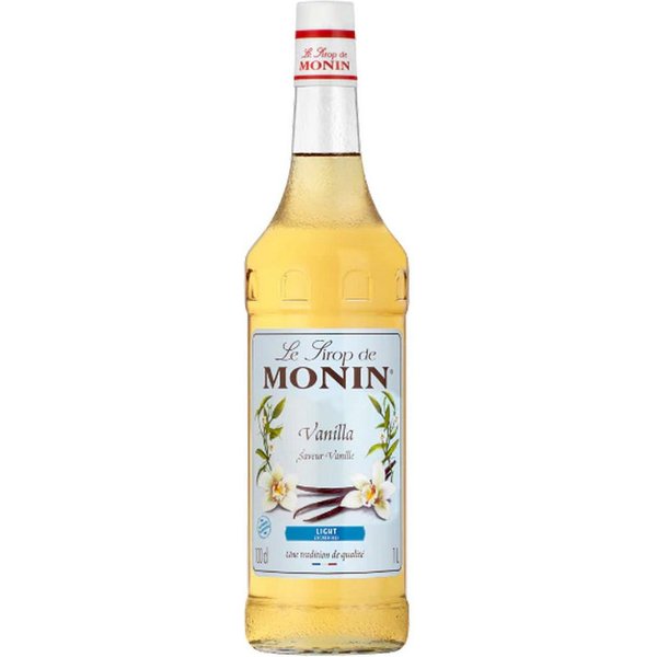MONIN Getränke-Sirup, Monin Vanille Sirup Zuckerreduziert natuerliches Aroma fein 1000 ml