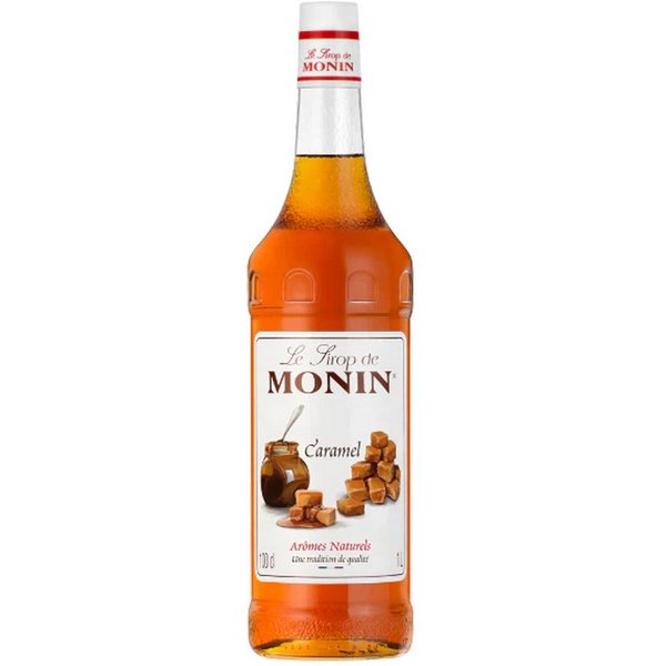 MONIN Getränke-Sirup, Monin Caramel Sirup geeignet für Desserts Kaffee und Getränke 1000ml