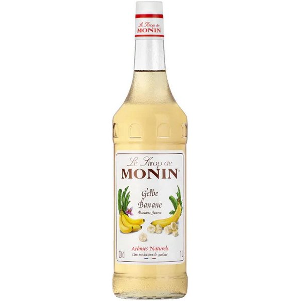 MONIN Getränke-Sirup, Monin Gelbe Banane Sirup natuerliches Aroma fruchtig fein 1000 ml