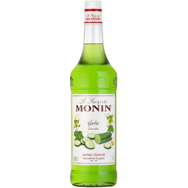 MONIN Getränke-Sirup, Monin Gurke Sirup natuerliches Aroma frisch fein lecker mild 1000 ml