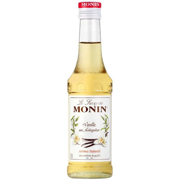 MONIN Getränke-Sirup, Monin Vanille aus Madagaskar Sirup fuer Desserts Eis Kaffee 250 ml