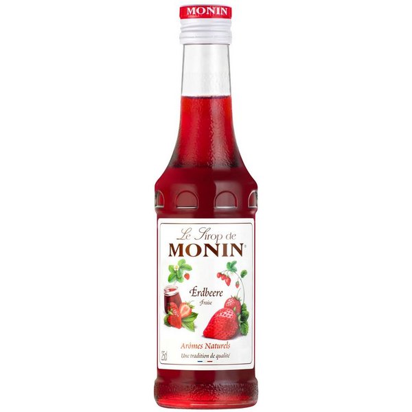 MONIN Getränke-Sirup, Monin Erdbeere Sirup mit natürlichem Aroma 250ml